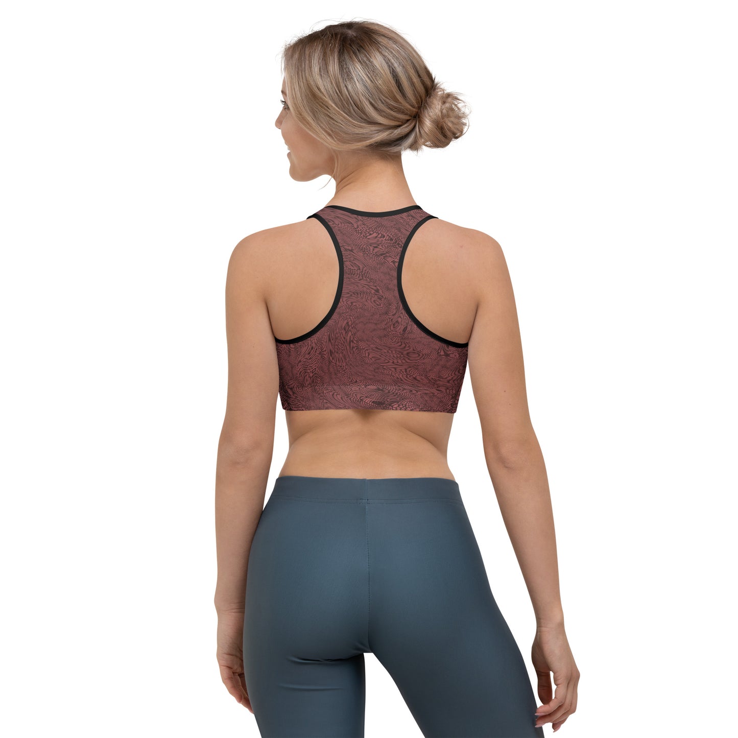 Fractal Sports Bra (Terracotta)