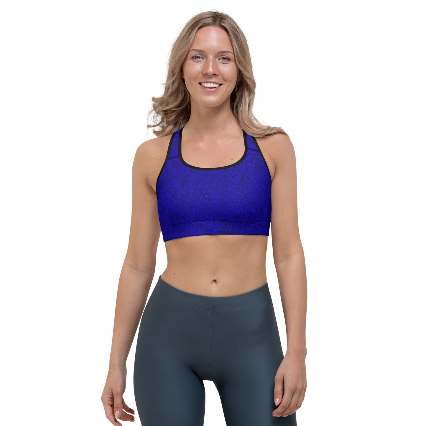Fractal Sports Bra (Blue)