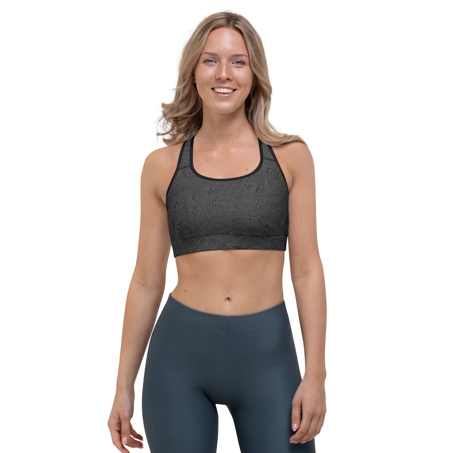 Fractal Sports Bra (Eclipse Grey)