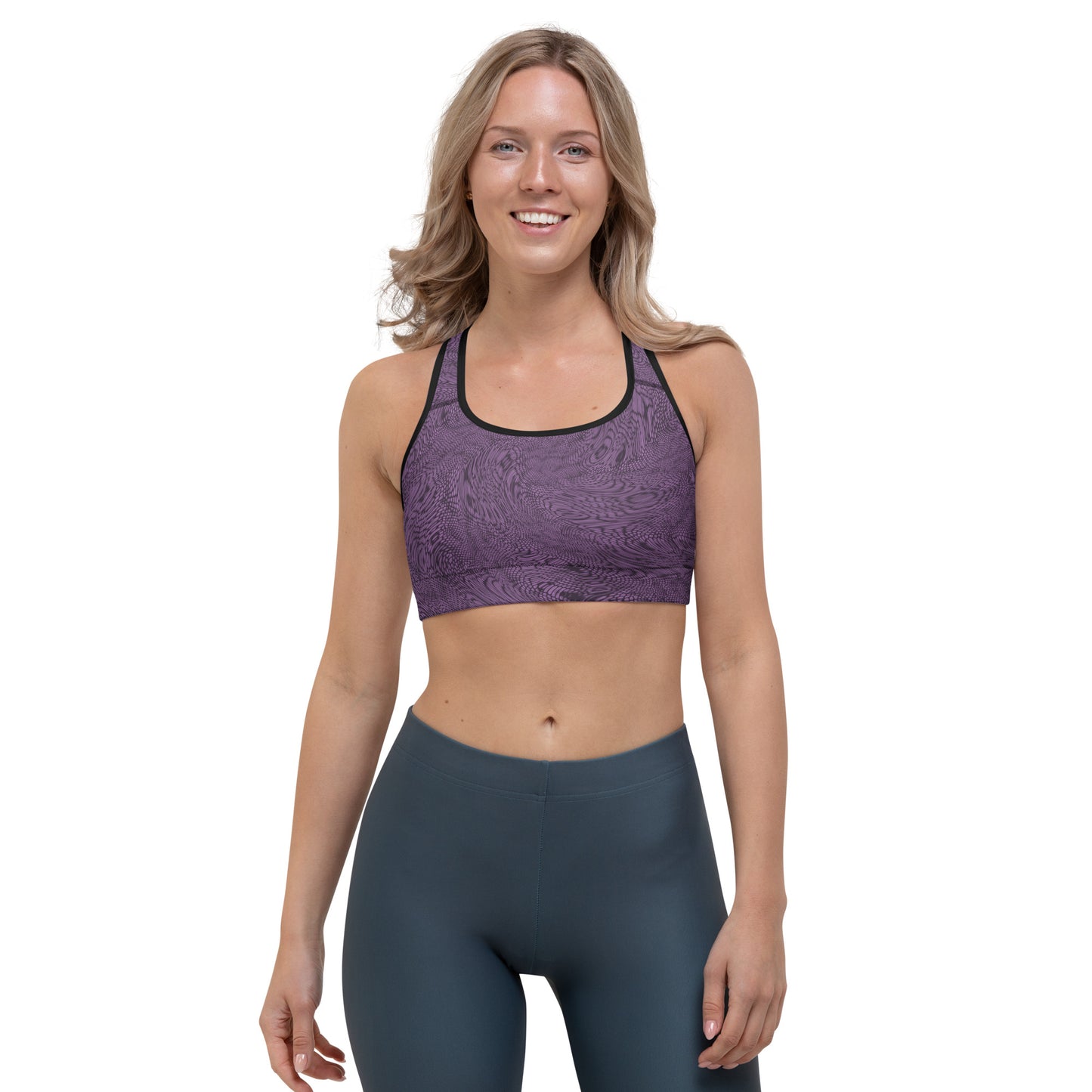 Fractal Sports Bra (Lavender)