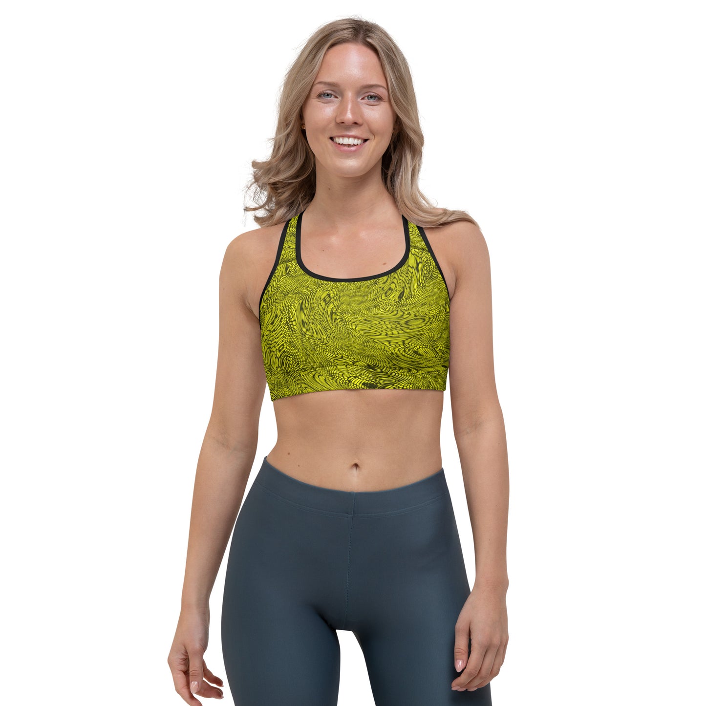 Fractal Sports Bra (Yellow)