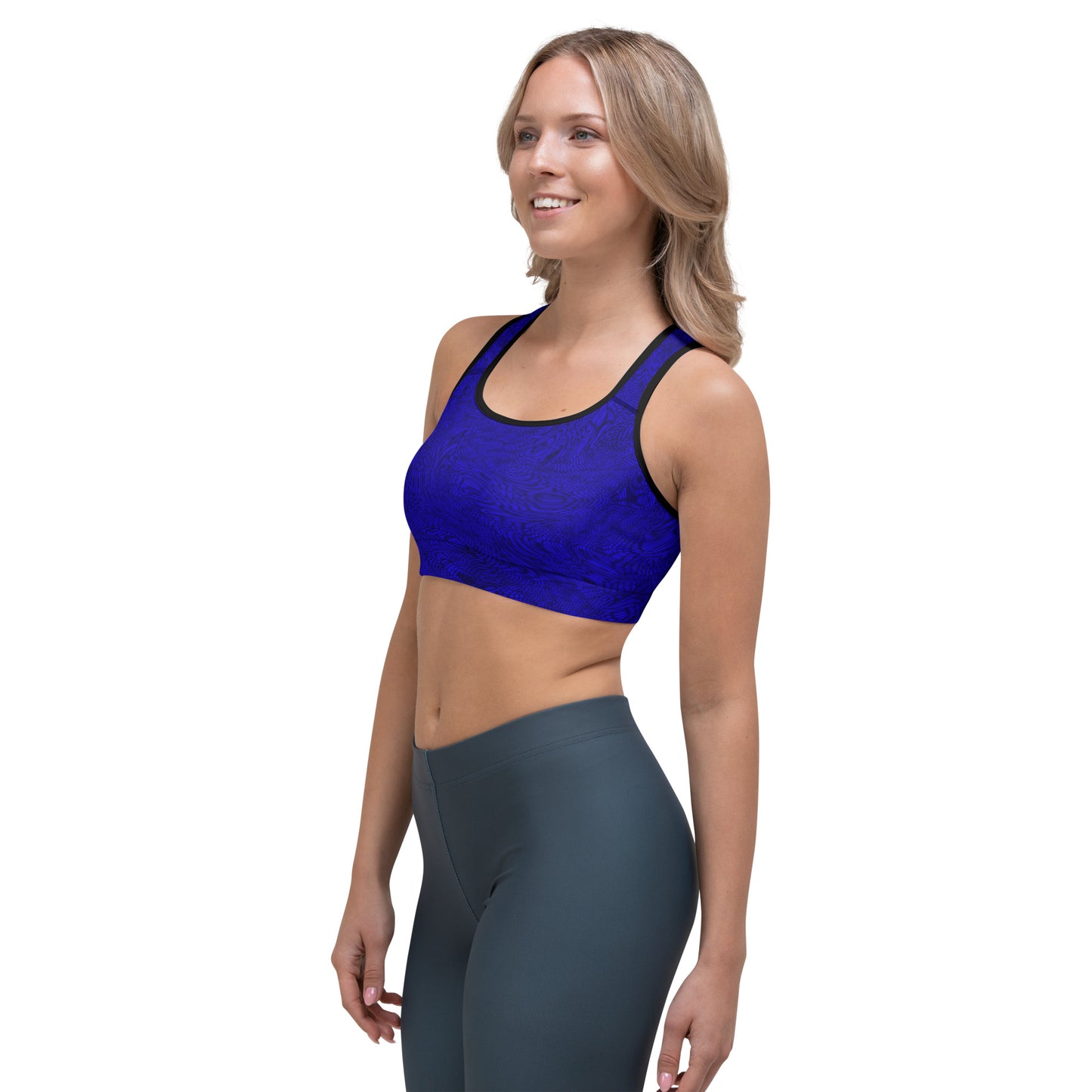Fractal Sports Bra (Blue)