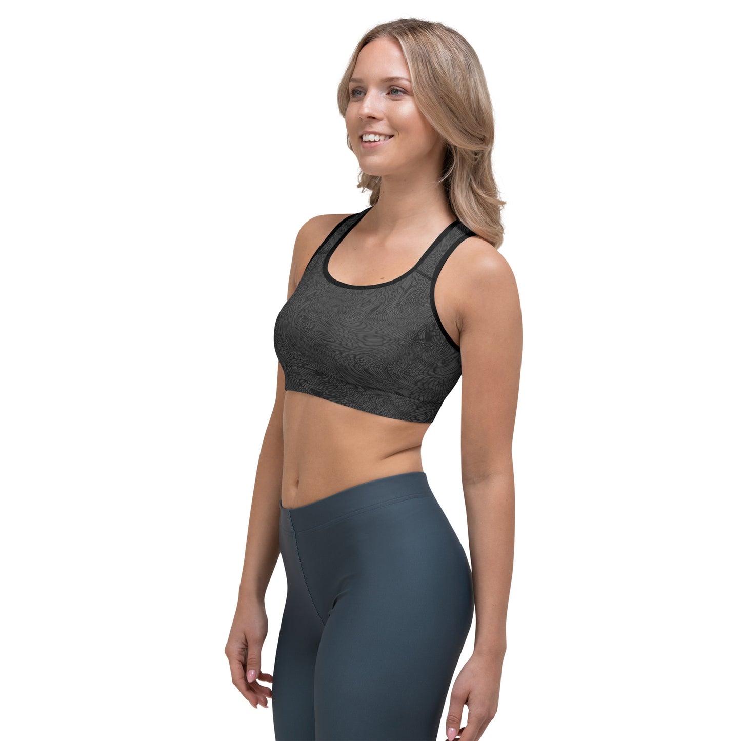 Fractal Sports Bra (Eclipse Grey)