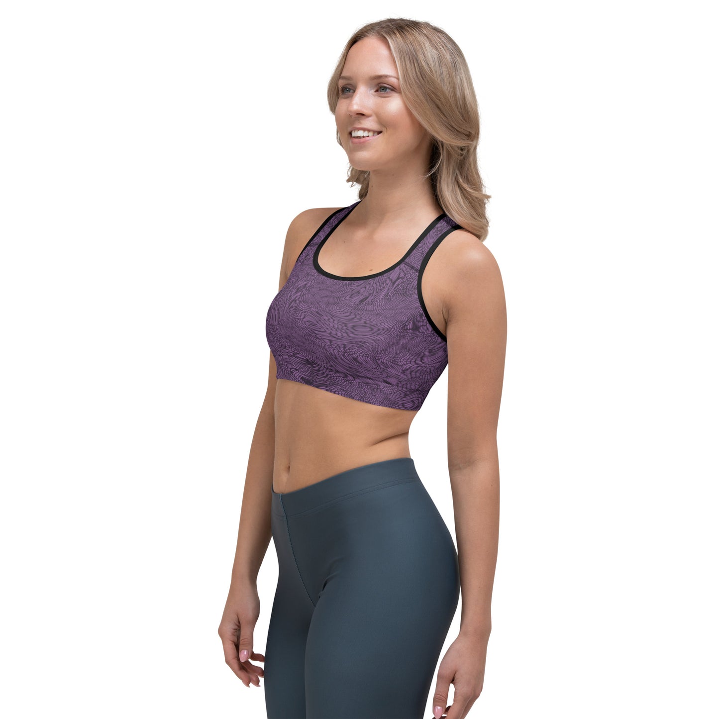 Fractal Sports Bra (Lavender)