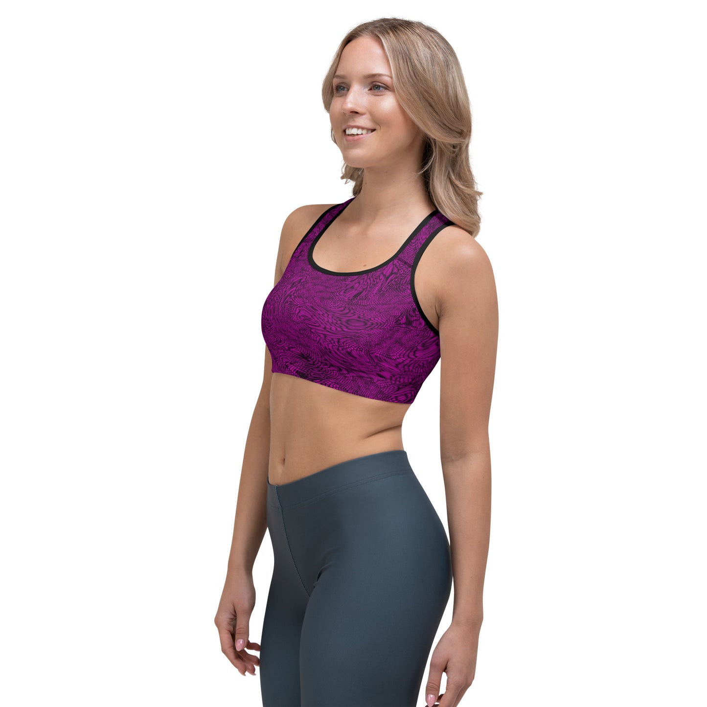 Fractal Sports Bra (Magenta)