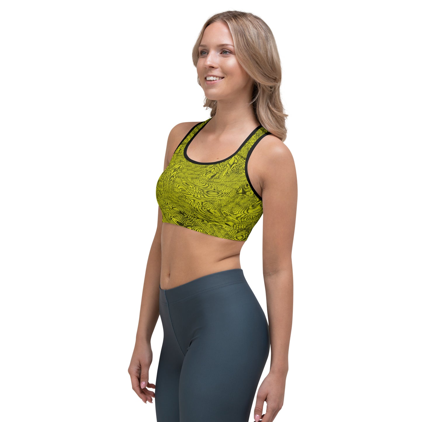 Fractal Sports Bra (Yellow)