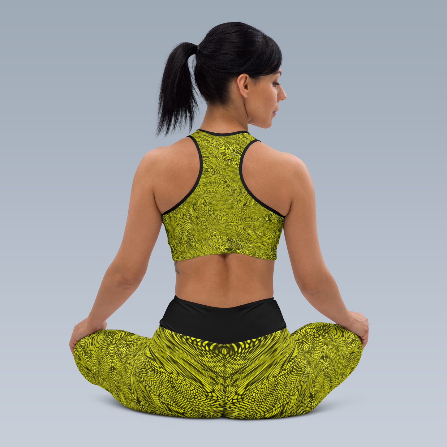 Fractal Yoga Leggings (Yellow)