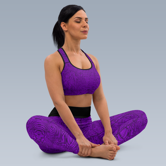 Fractal Sports Bra (Purple)