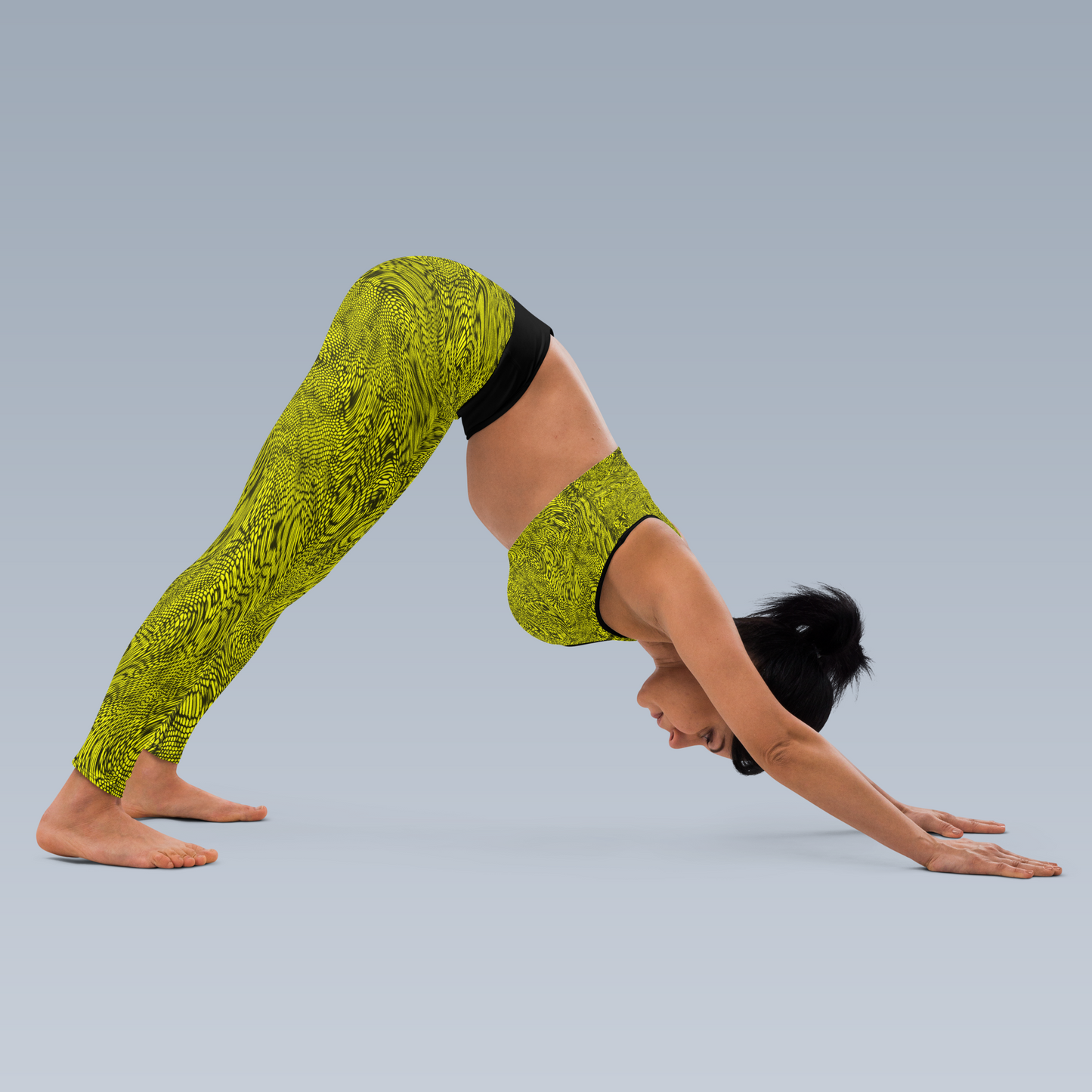 Fractal Yoga Leggings (Yellow)