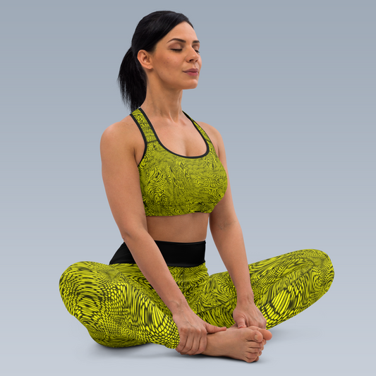 Fractal Sports Bra (Yellow)