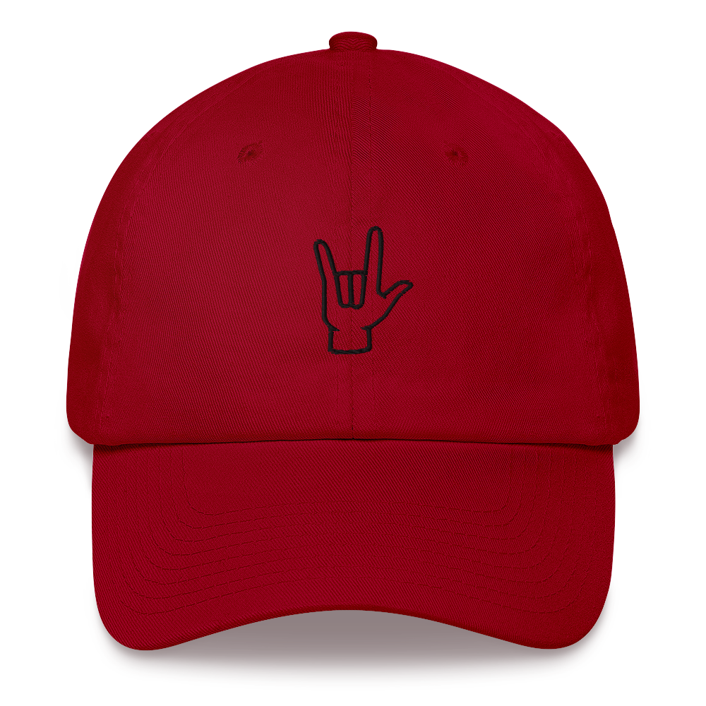 ILY Dad Hat - Comfortable Culture - Cranberry - Hats - Comfortable Culture