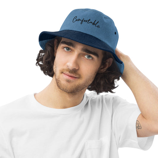 "Comfortable" Denim Bucket Hat - Comfortable Culture - Hats - Comfortable Culture
