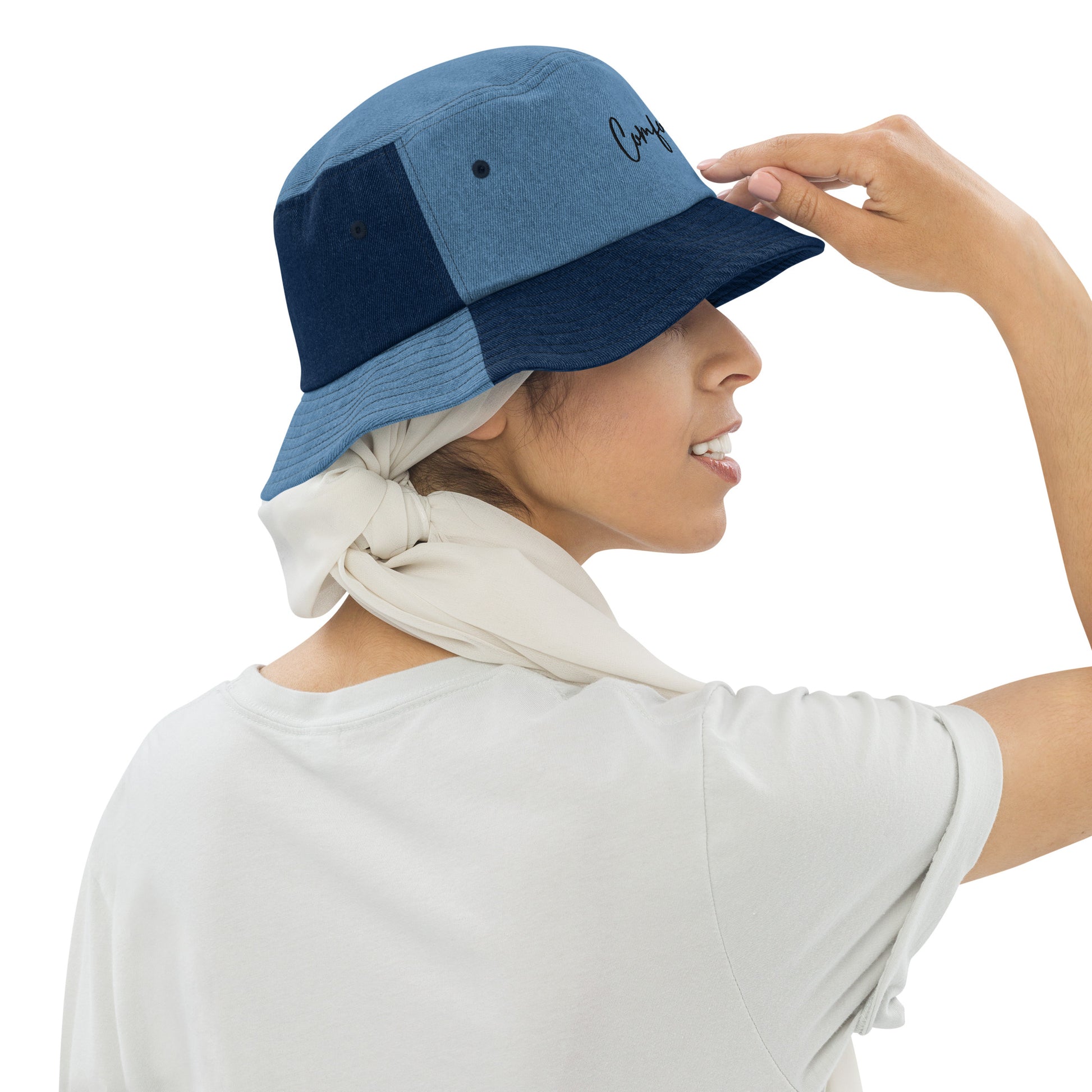 "Comfortable" Denim Bucket Hat - Comfortable Culture - Hats - Comfortable Culture