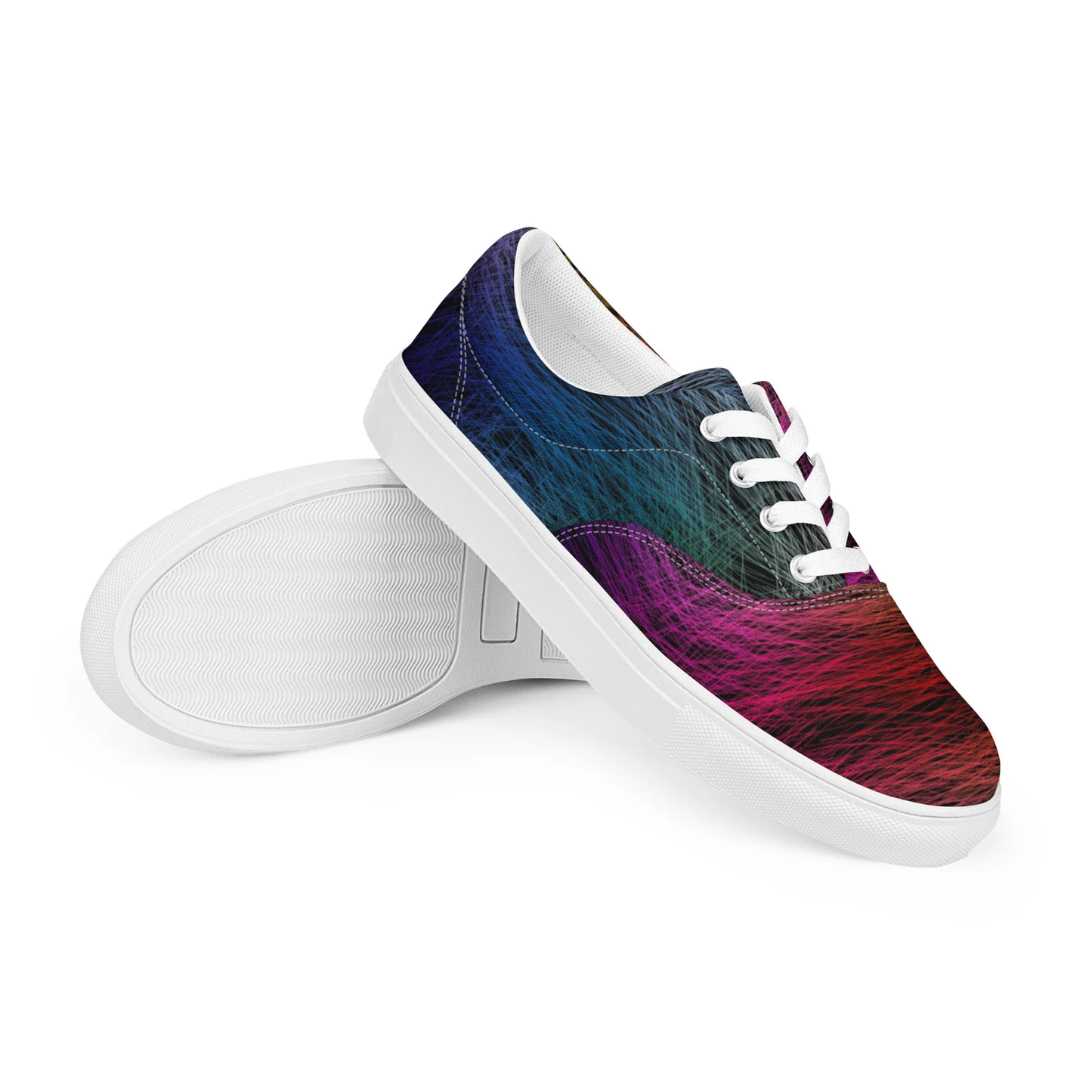 Wild Rainbow Men’s Lace-Up Canvas Shoes - Comfortable Culture - Shoes - Comfortable Culture