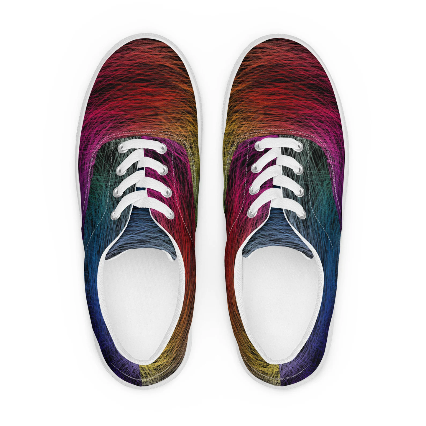 Wild Rainbow Men’s Lace-Up Canvas Shoes - Comfortable Culture - Shoes - Comfortable Culture