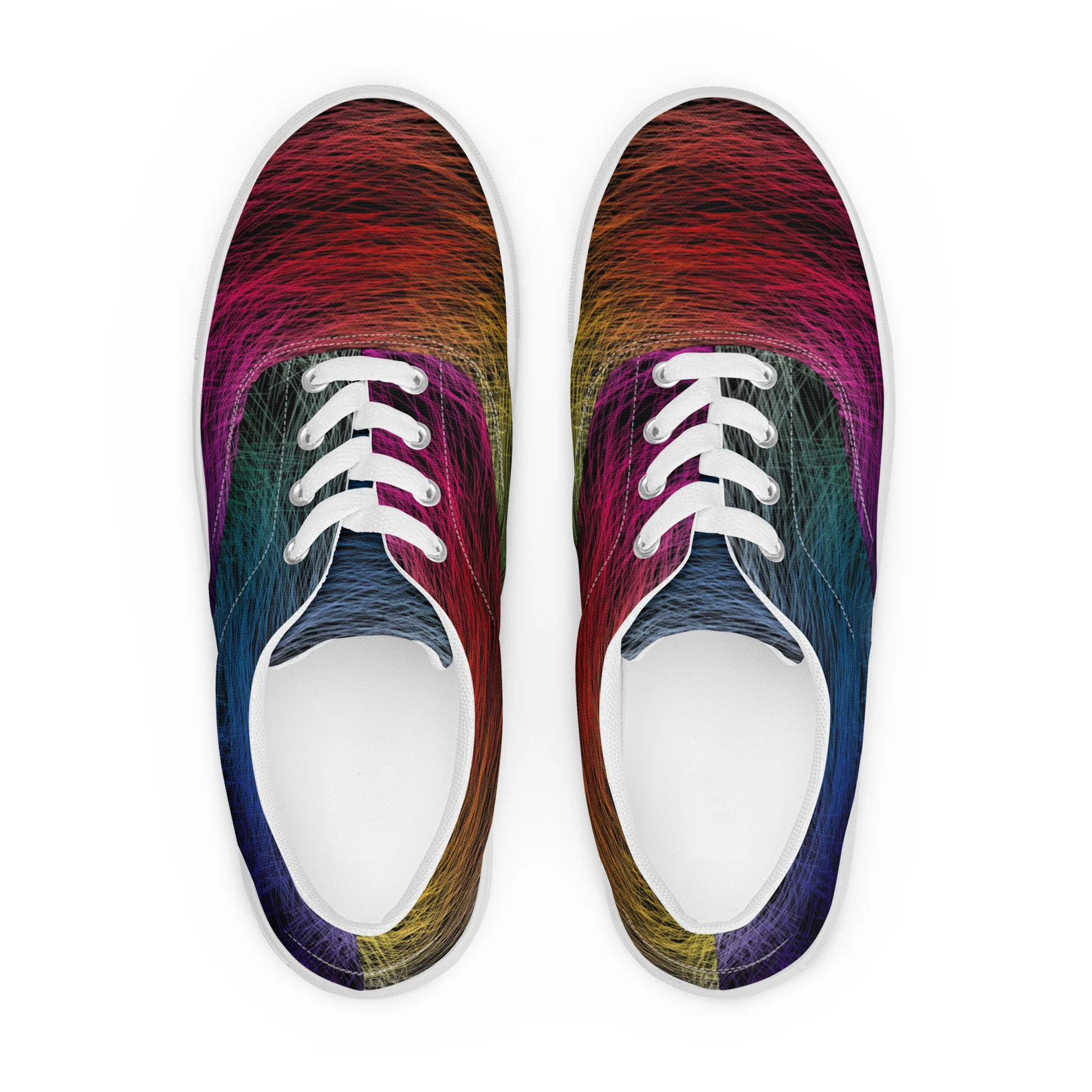 Wild Rainbow Men’s Lace-Up Canvas Shoes - Comfortable Culture - Shoes - Comfortable Culture