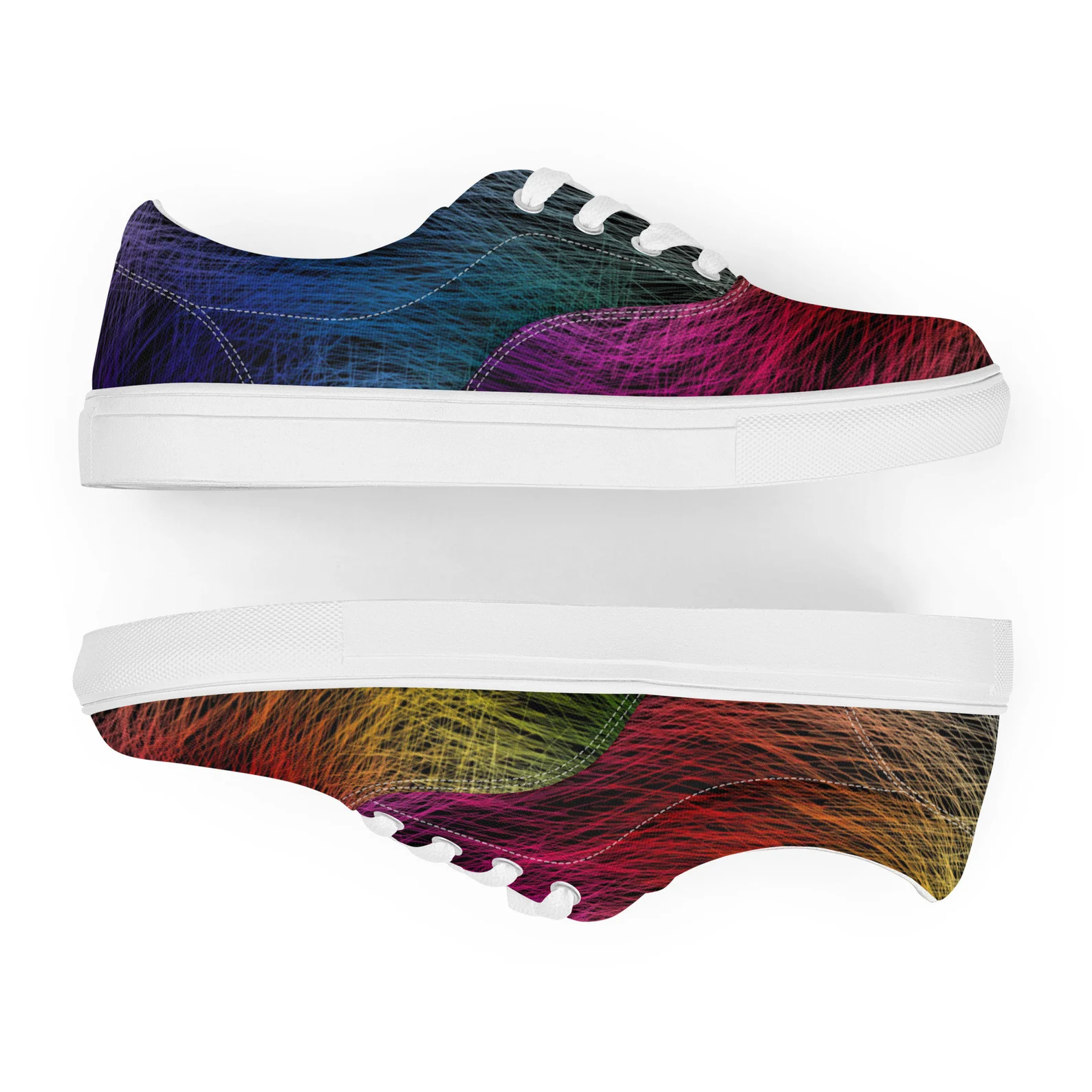 Wild Rainbow Men’s Lace-Up Canvas Shoes - Comfortable Culture - Shoes - Comfortable Culture