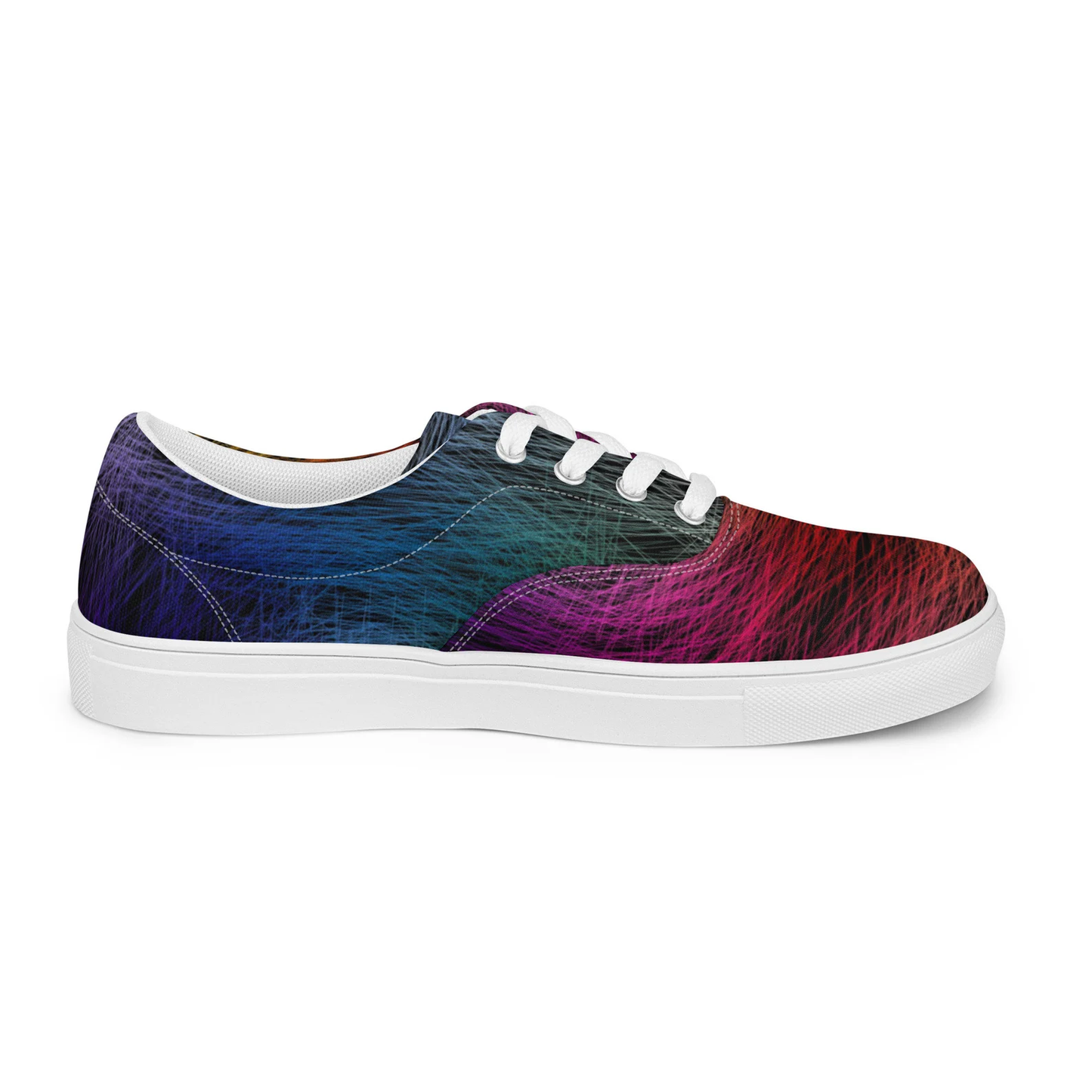 Wild Rainbow Men’s Lace-Up Canvas Shoes - Comfortable Culture - Shoes - Comfortable Culture