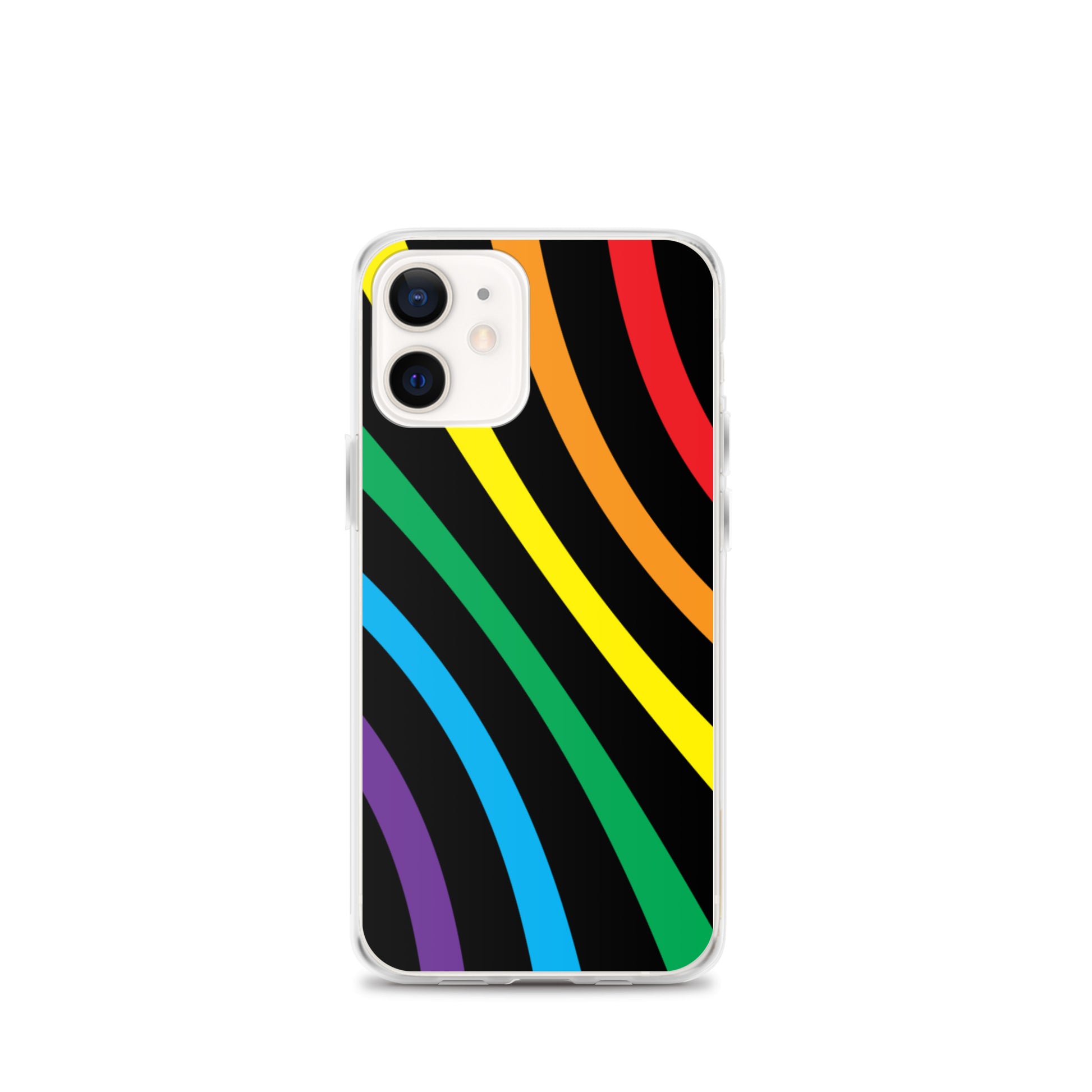 Rainbow Lines iPhone Case - Comfortable Culture - iPhone 12 mini - Mobile Phone Cases - Comfortable Culture