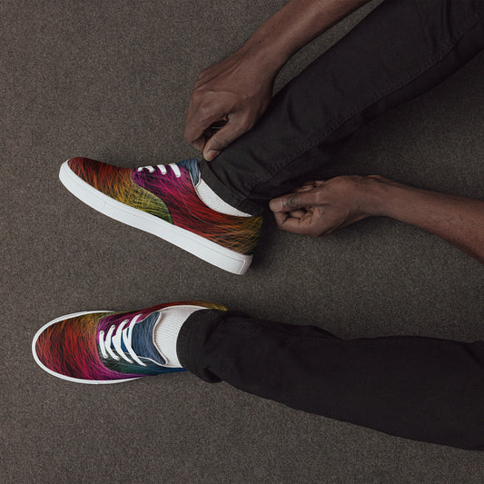 Wild Rainbow Men’s Lace-Up Canvas Shoes - Comfortable Culture - 5 - Shoes - Comfortable Culture