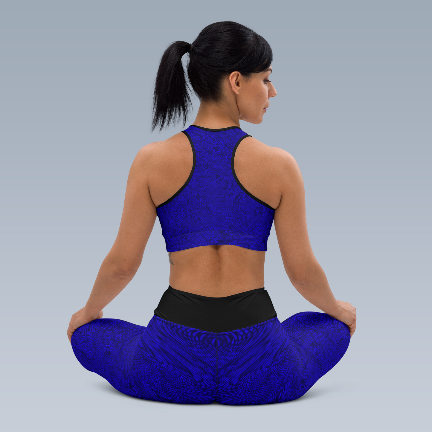 Fractal Sports Bra (Blue)