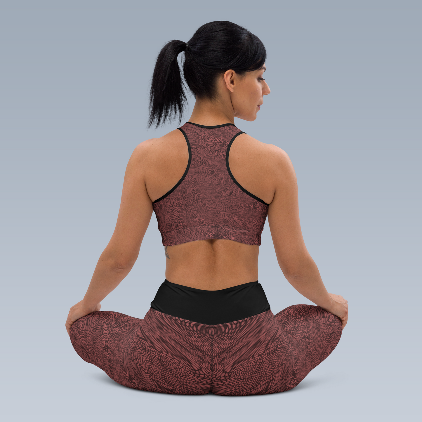 Fractal Sports Bra (Terracotta)