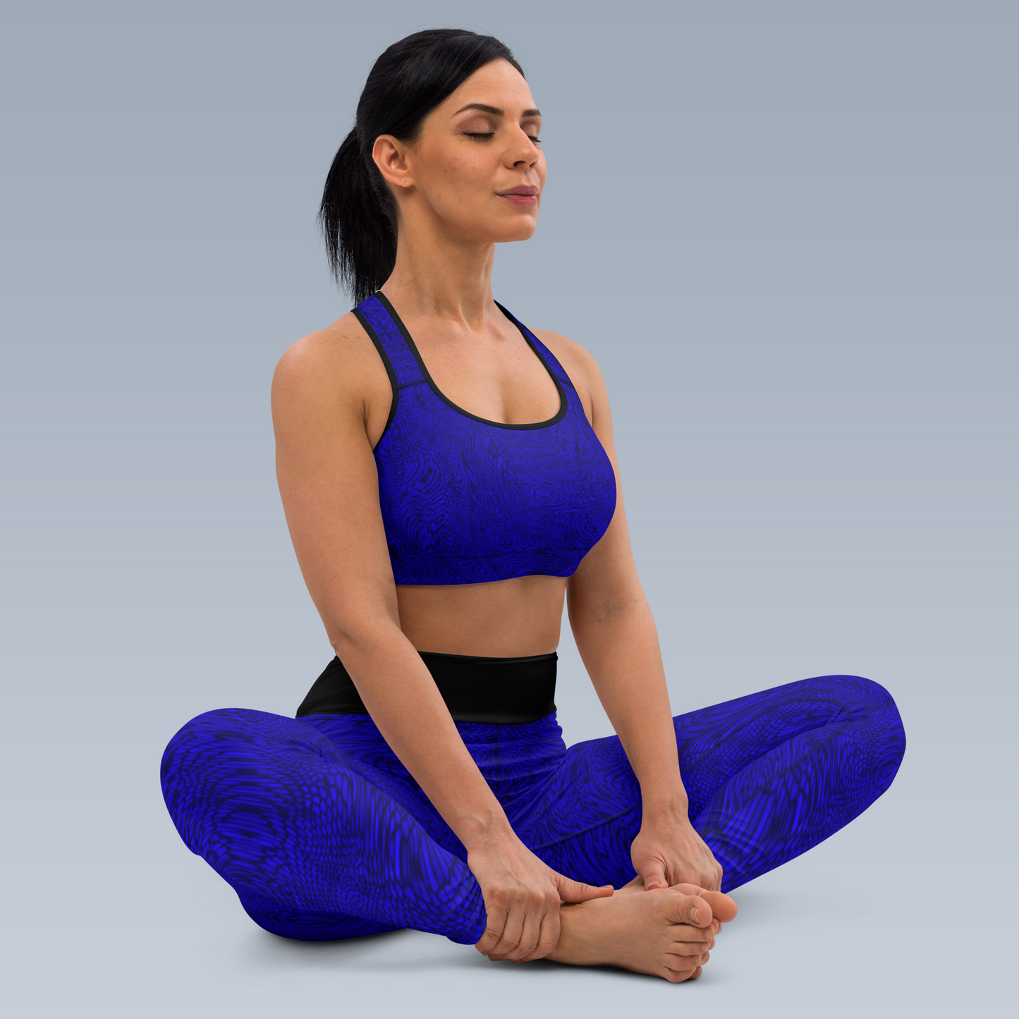 Fractal Sports Bra (Blue)