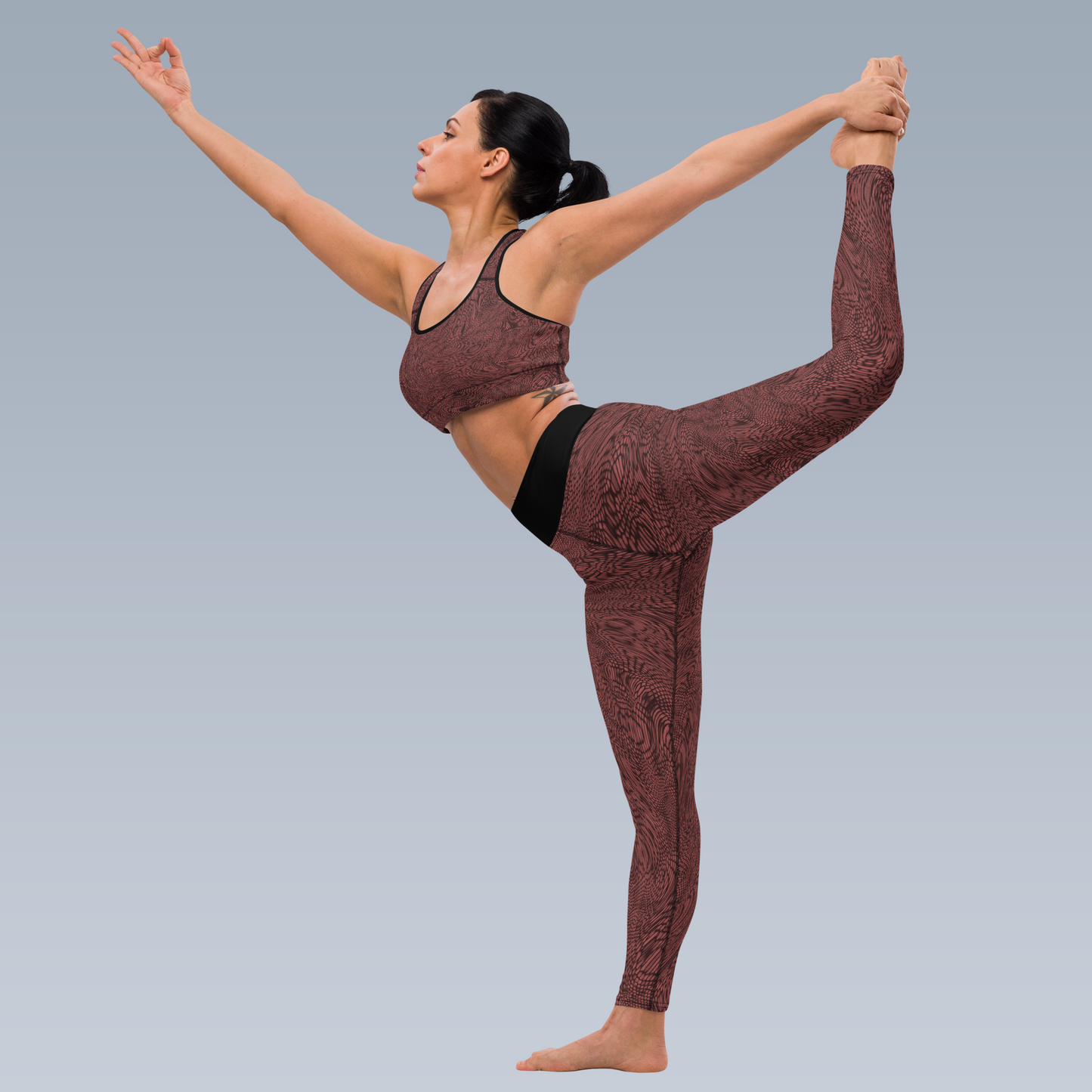 Fractal Sports Bra (Terracotta)