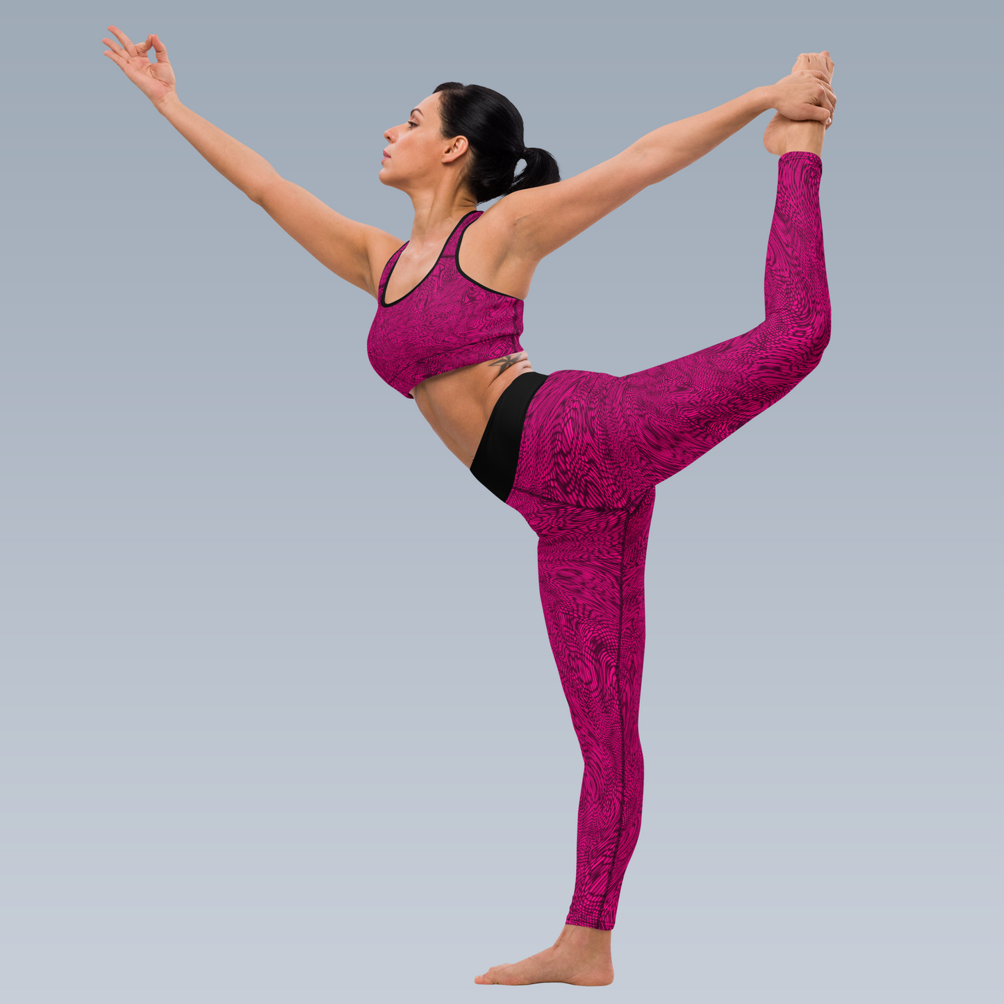 Fractal Sports Bra (Hot Pink)