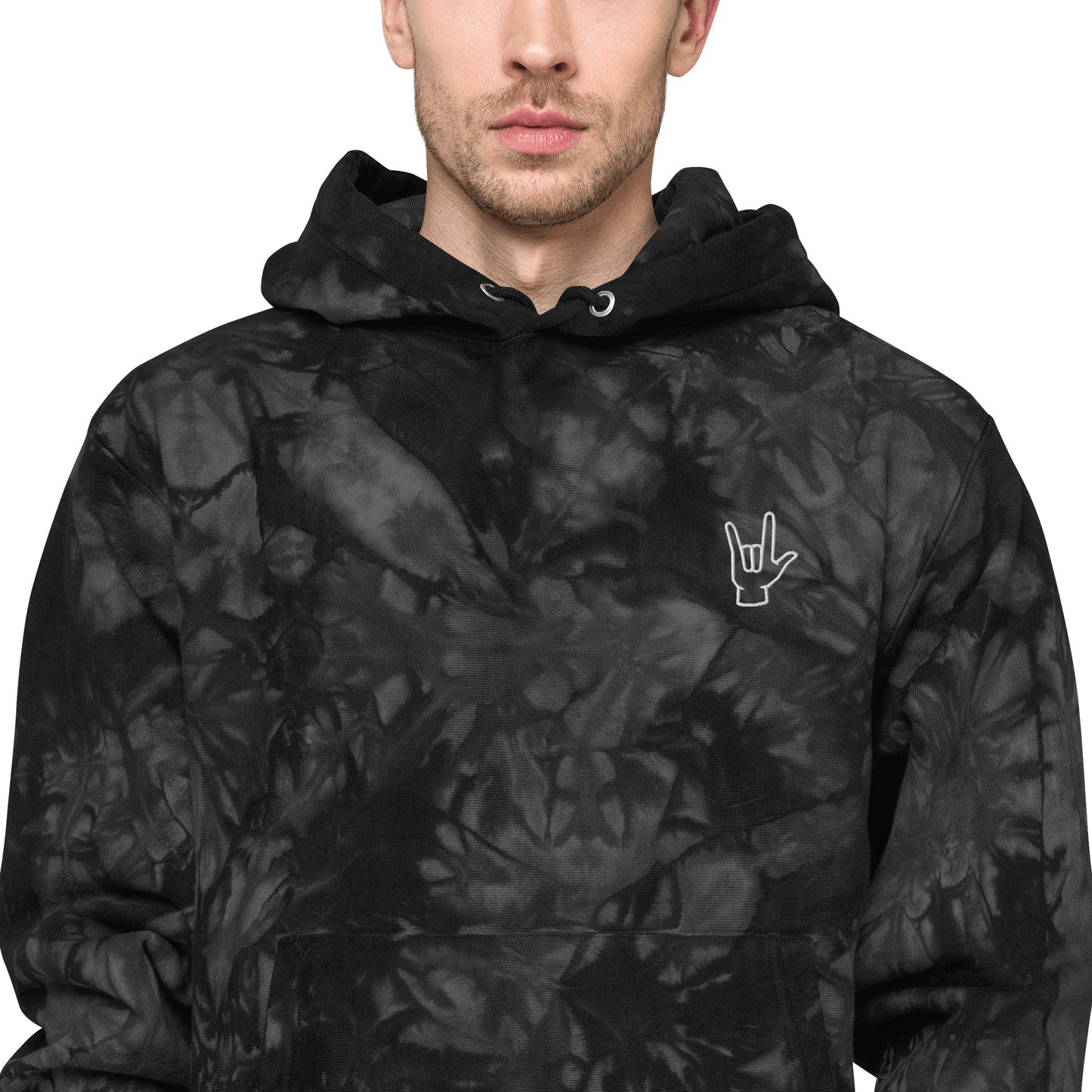 ILY Unisex Champion Tie-dye Hoodie - Comfortable Culture - Black / S - Coats & Jackets - Comfortable Culture