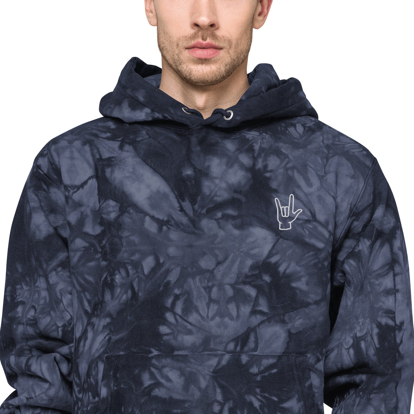 ILY Unisex Champion Tie-dye Hoodie - Comfortable Culture - Navy / S - Coats & Jackets - Comfortable Culture