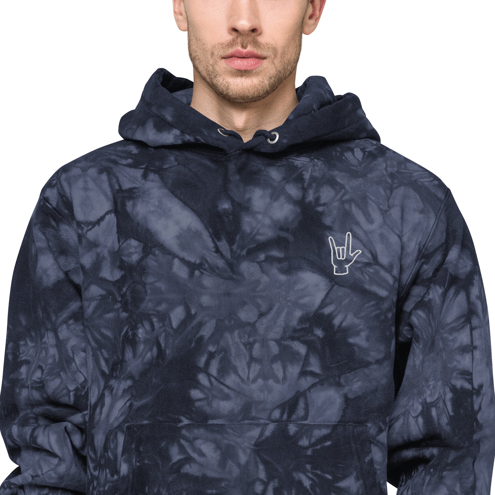 ILY Unisex Champion Tie-dye Hoodie - Comfortable Culture - Navy / S - Coats & Jackets - Comfortable Culture