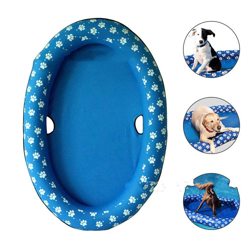 Portable Inflatable Dog Pool & Floating Hammock: Durable & Safe Swim Ring for Pets Up to 40kg - Perfect for Summer