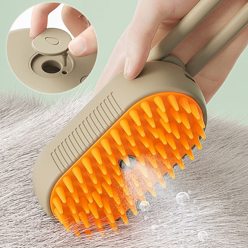 3-in-1 Electric Steam Pet Grooming Brush: Hydrating Spray Comb for Cats & Dogs - Enhances Coat Health & Eases Grooming