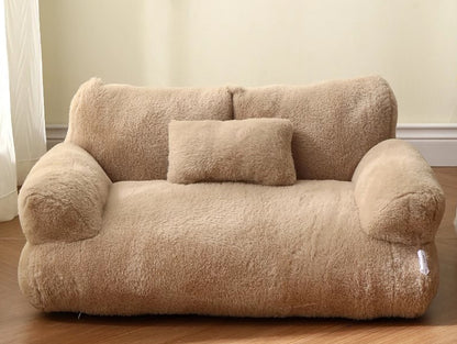 Luxurious Plush Pet Sofa Bed: Ultimate Comfort for Cats & Small to Medium Dogs