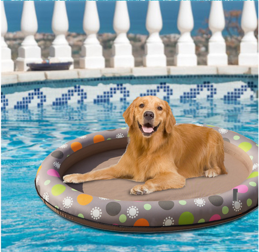 Portable Inflatable Dog Pool & Floating Hammock: Durable & Safe Swim Ring for Pets Up to 40kg - Perfect for Summer