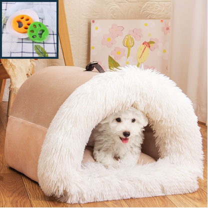 Luxurious Warm Pet House Bed for Cats and Small to Medium Dogs