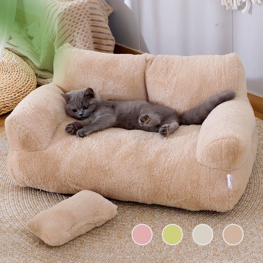 Luxurious Plush Pet Sofa Bed: Ultimate Comfort for Cats & Small to Medium Dogs