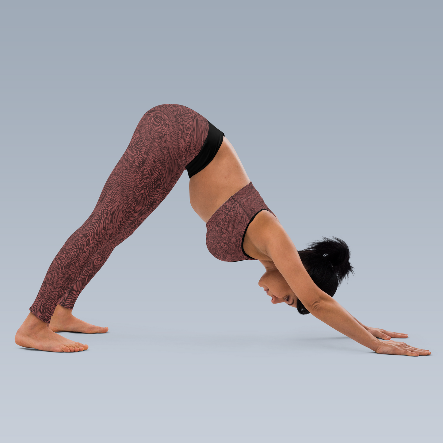 Fractal Yoga Leggings (Terracotta)