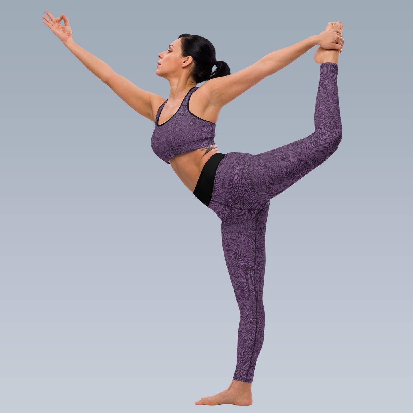 Fractal Yoga Leggings (Lavender)
