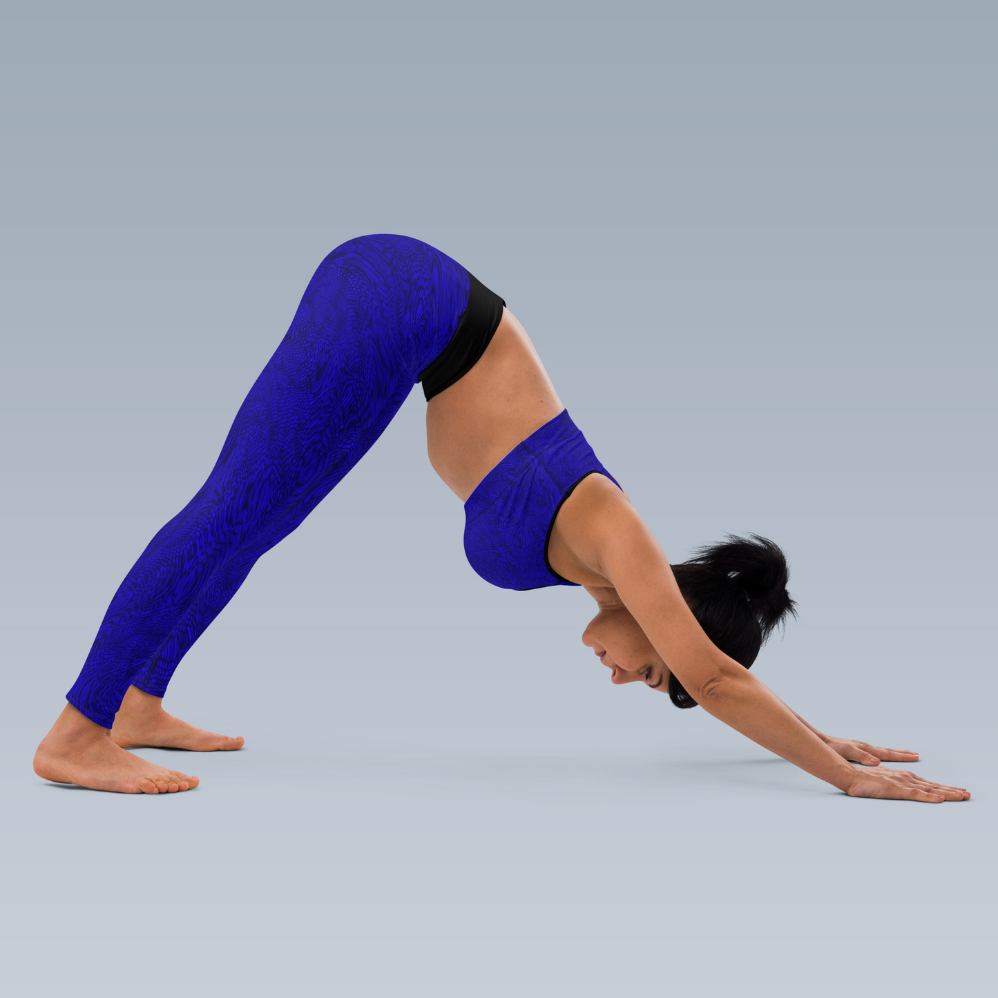 Fractal Yoga Leggings (Blue)