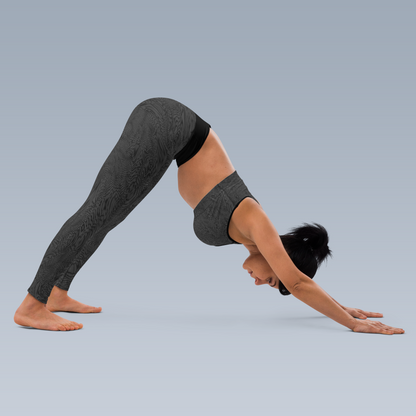Fractal Yoga Leggings (Eclipse Grey)