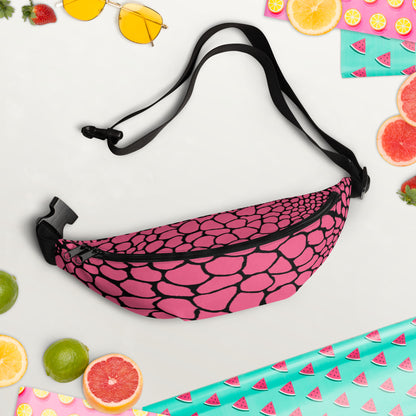 Wild Fanny Pack (Brink Pink) | Colorful Organic Print | Festival Bum Bag | Belt Bag | Waist Pack | - Comfortable Culture - Fanny Packs - Comfortable Culture