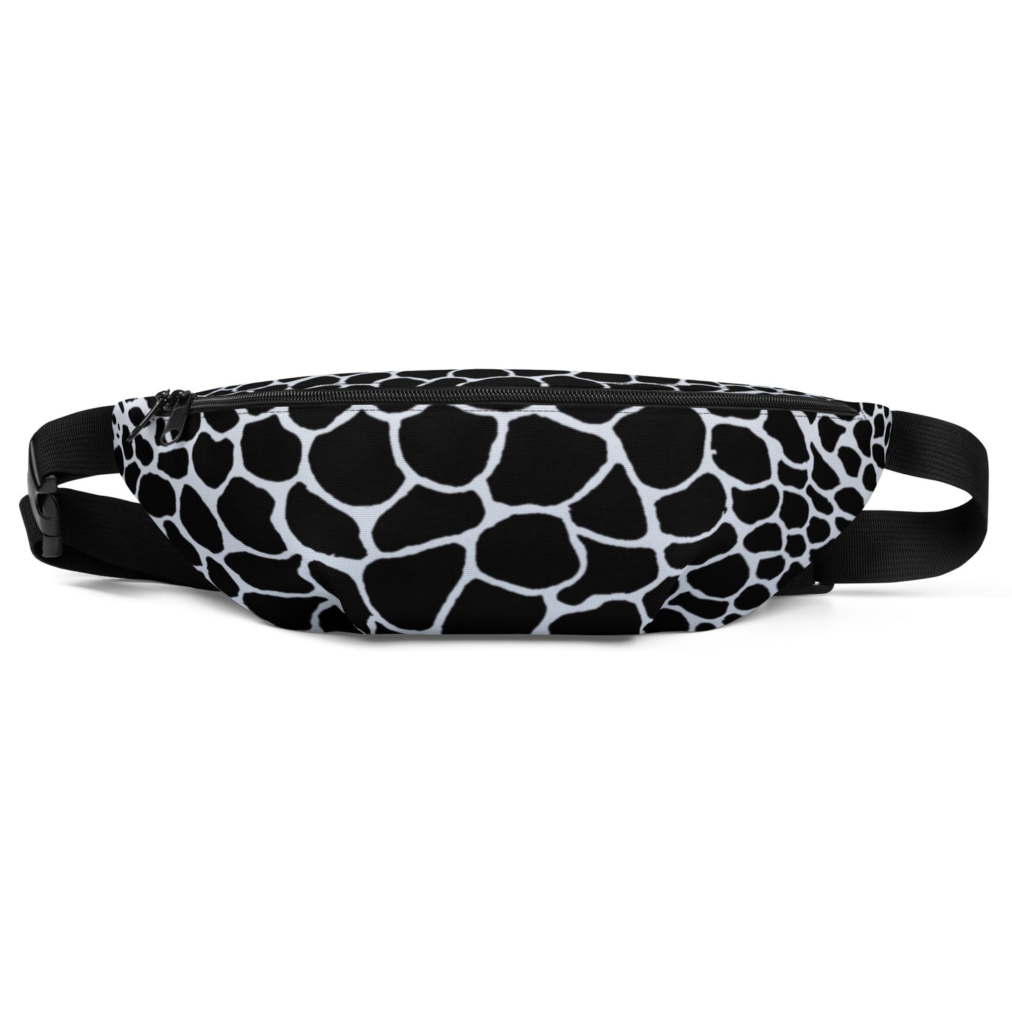 Wild Black and White Outline Fanny Pack | Animal Organic Print | Festival Waist Pack | - Comfortable Culture - Fanny Packs - Comfortable Culture