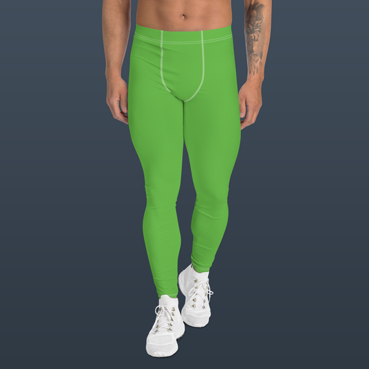 Men's Athletic Leggings (Lime Green)