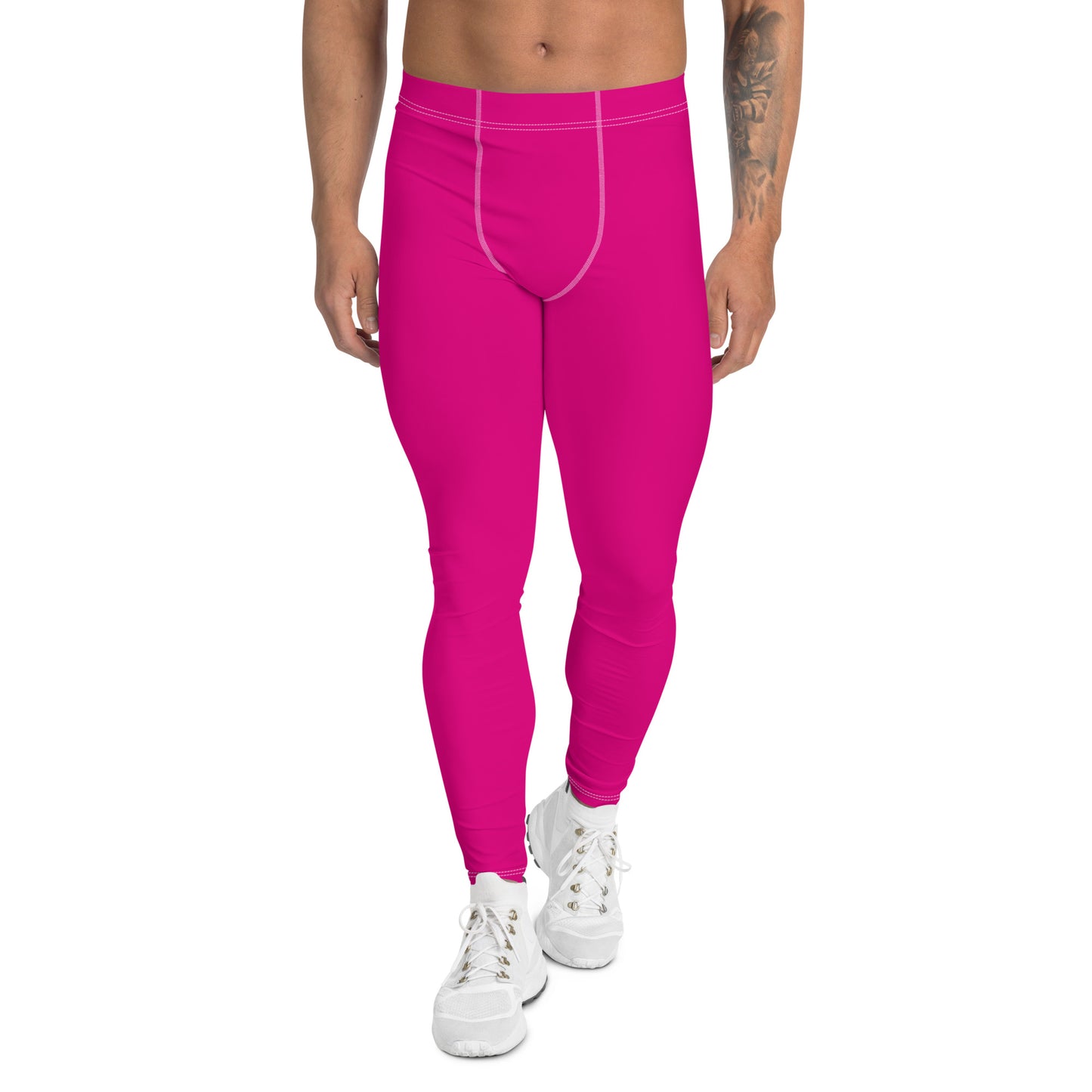 Men's Athletic Leggings (Hot Pink)