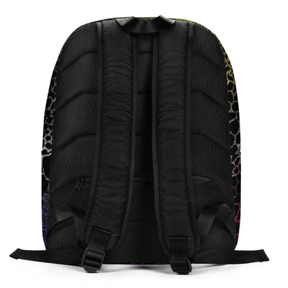 Wild Rainbow Outline | Modern & Minimalist Water-Resistant Laptop Backpack with Hidden Pocket | - Comfortable Culture - Backpacks - Comfortable Culture