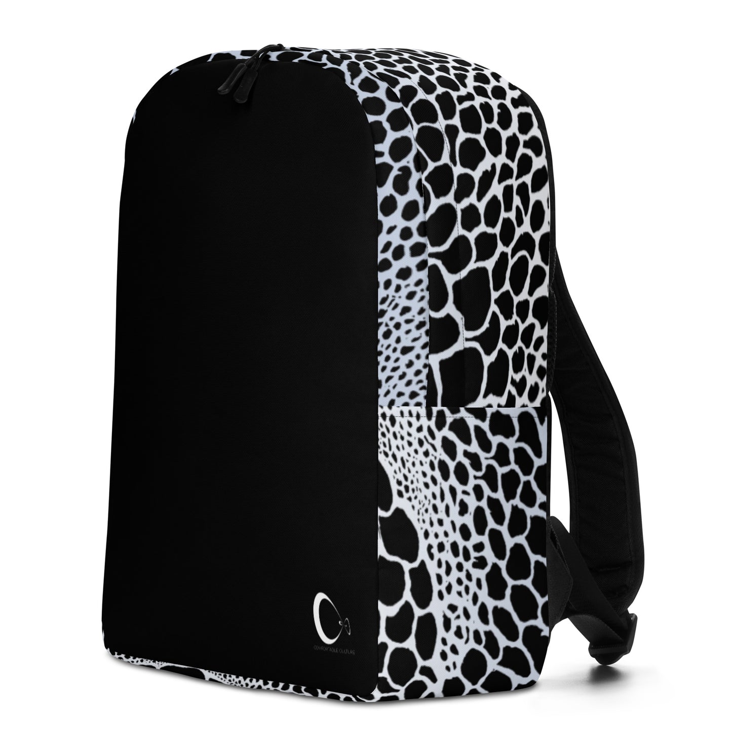 Wild Black and White Organic Print Backpack | Modern & Minimalist Water-Resistant Laptop Backpack with Hidden Pocket | - Comfortable Culture - Backpacks - Comfortable Culture