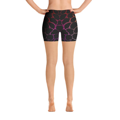 Wild Rainbow Outline (Women's Yoga, Gym, Fitness Shorts) - Comfortable Culture - Shorts - Comfortable Culture