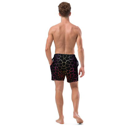Wild Rainbow Outline (Men's Swim Trunks) - Comfortable Culture - Shorts - Comfortable Culture